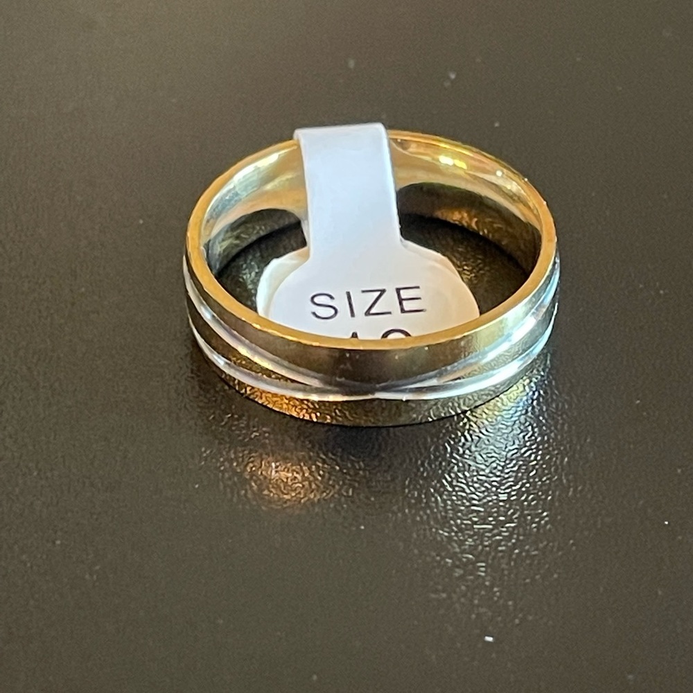 6mm golden X infinity promise ring